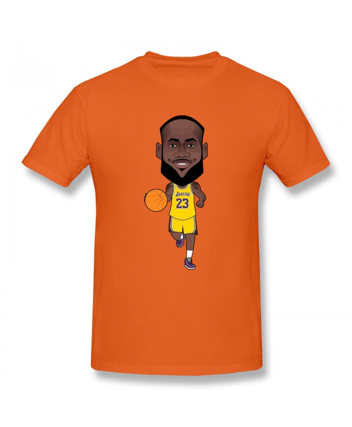 1991 Nba Finals Men's Basic Short Sleeve T-Shirt LeBron James Orange