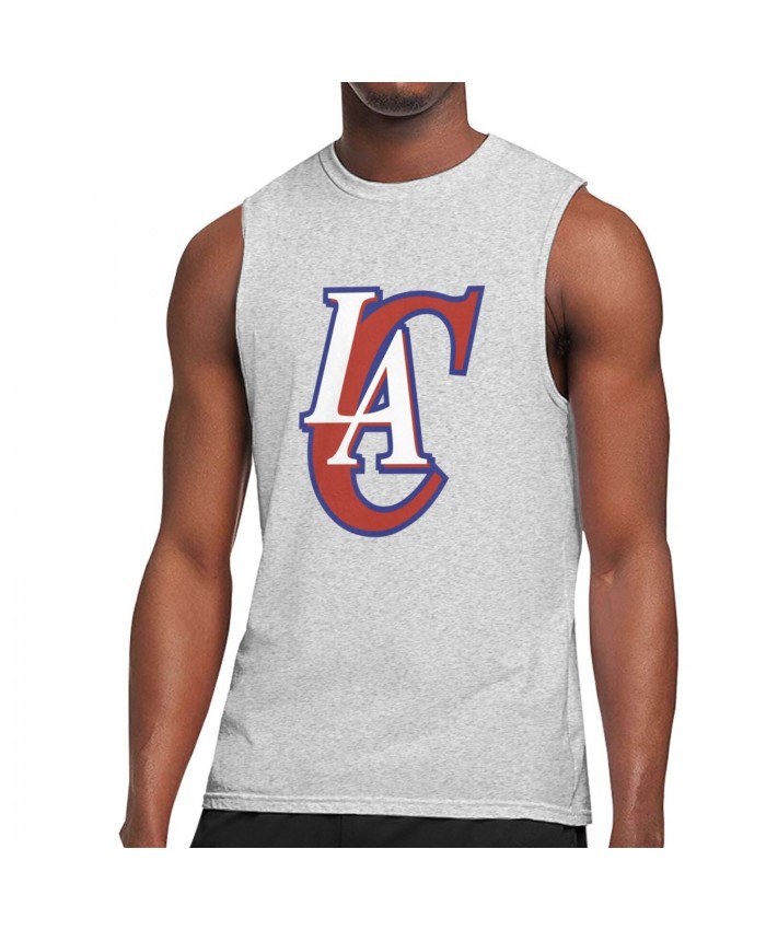 20 Clippers Men's Sleeveless T-Shirt Los Angeles Clippers LAC Gray