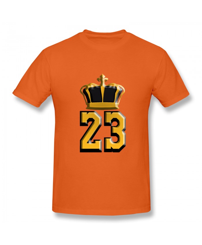 2016 Lebron James Men's Basic Short Sleeve T-Shirt King Lebron James 23 Orange