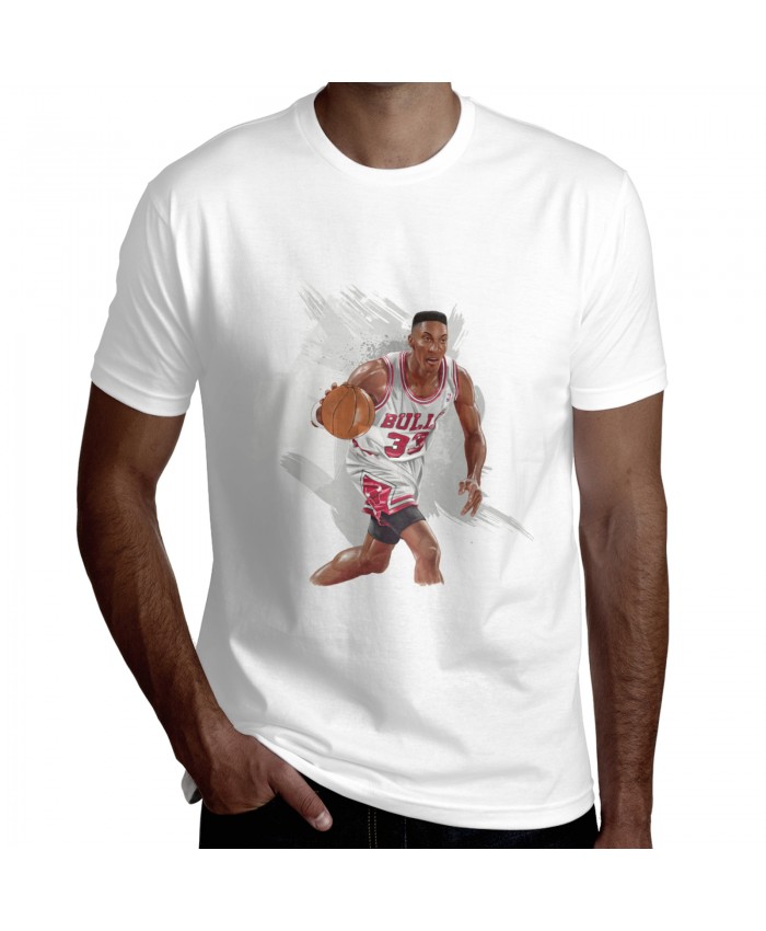 2020 Nba Draft Men's Short Sleeve T-Shirt Scottie Pippen White