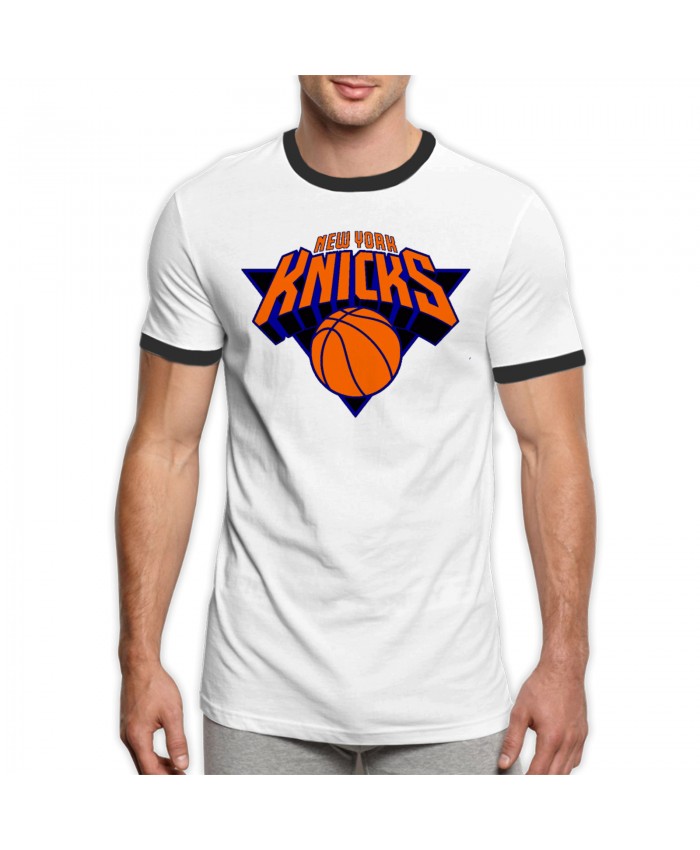 25 New York Knicks Men's Ringer T-Shirt New York Knicks NYN Black