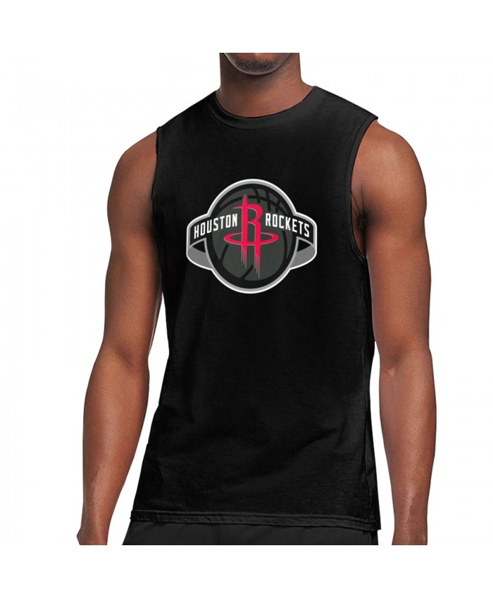 Aaron Brooks Rockets Men's Sleeveless T-Shirt NBA Houston Rockets Black