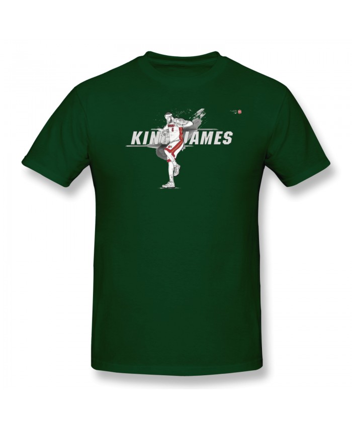 About Lebron James Men's Basic Short Sleeve T-Shirt Lebron James THE KING Forest Green