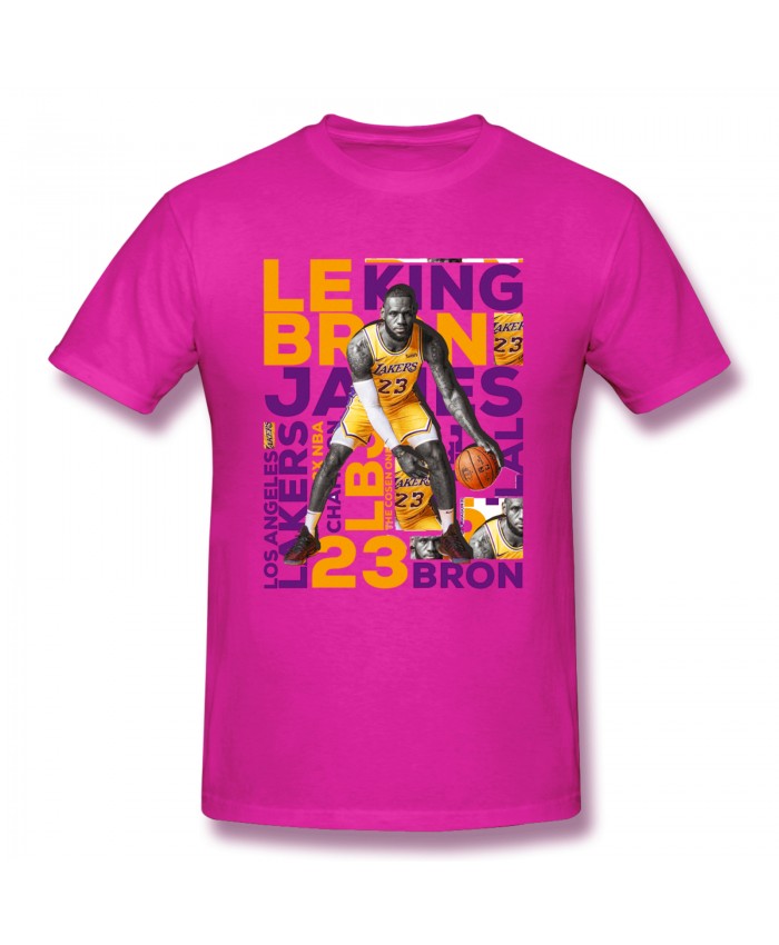 Ad Lebron Men's Basic Short Sleeve T-Shirt NBA Artwork Lebron James On Behance Fuchusia