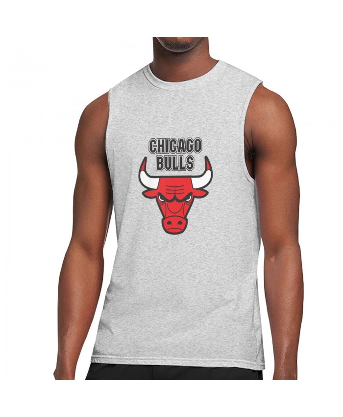 Air Force Basketball Men's Sleeveless T-Shirt Chicago Bulls CHI Gray