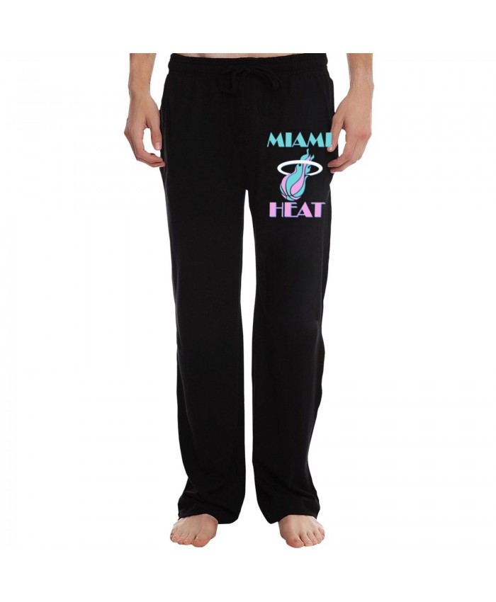 Alonzo Mourning Heat Men's sweatpants Miami Heat Vice Logo Black