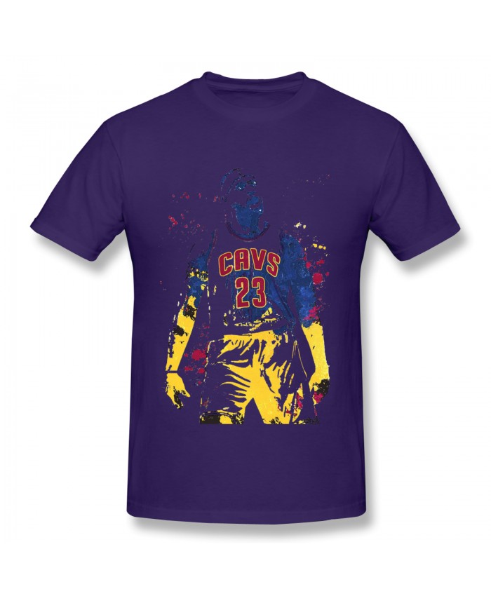 Andrea Bargnani Men's Basic Short Sleeve T-Shirt LeBron James King James Cleveland Cavaliers Purple
