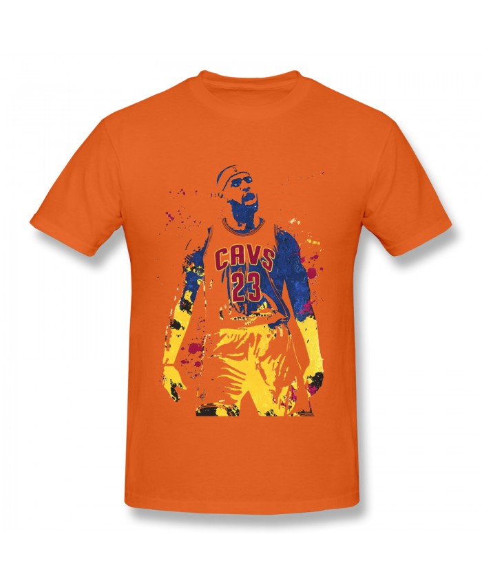 Andrea Bargnani Men's Basic Short Sleeve T-Shirt LeBron James King James Cleveland Cavaliers Orange