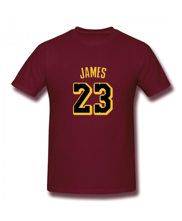 Andrew Wiggins Stats Men's Basic Short Sleeve T-Shirt LeBron James Lakers Burgundy