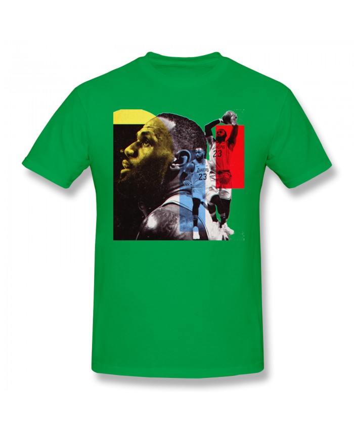Antonio Mcdyess Men's Basic Short Sleeve T-Shirt LeBron James Green