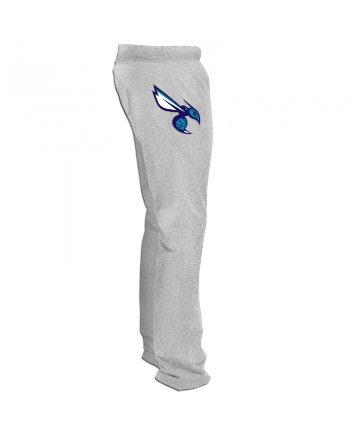 Baron Davis Charlotte Men's sweatpants New 'Charlotte Hornets' Logo For 2014 Season Gray