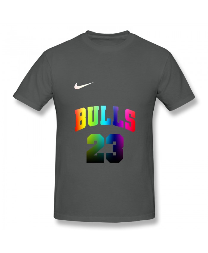 Basket League Men's Basic Short Sleeve T-Shirt Bulls 23 Deep Heather