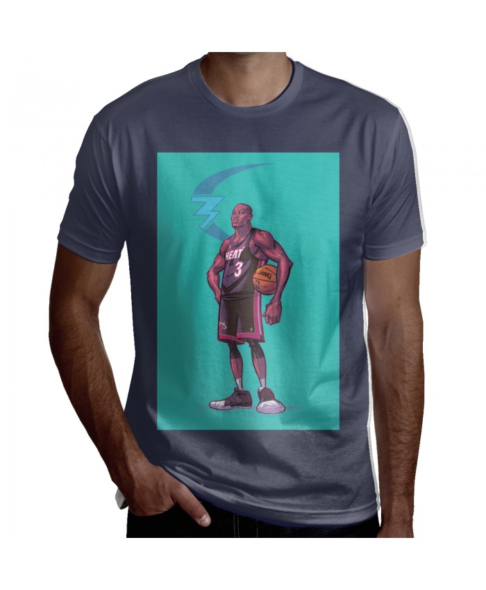 Basketball Gm Men's Short Sleeve T-Shirt Dwyane Wade Navy