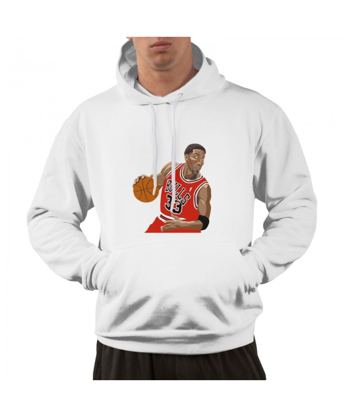 Basketball Jerseys Men's hoodie Scottie Pippen White