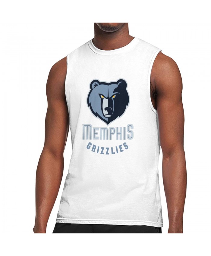 Basketball Memphis Grizzlies Men's Sleeveless T-Shirt Memphis Grizzlies Logo White