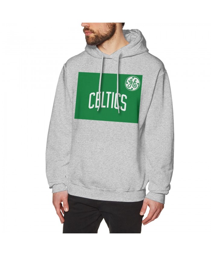 Basketball Net Men's Hoodie Sweatshirt Boston Celtics CEL Gray