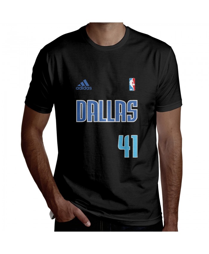 Basketball Player Dirk Nowitzki Men's Short Sleeve T-Shirt Dirk Nowitzki Logo Black