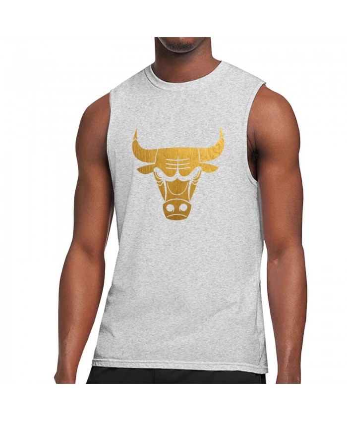 Basketball System Men's Sleeveless T-Shirt Chicago Bulls CHI Gray
