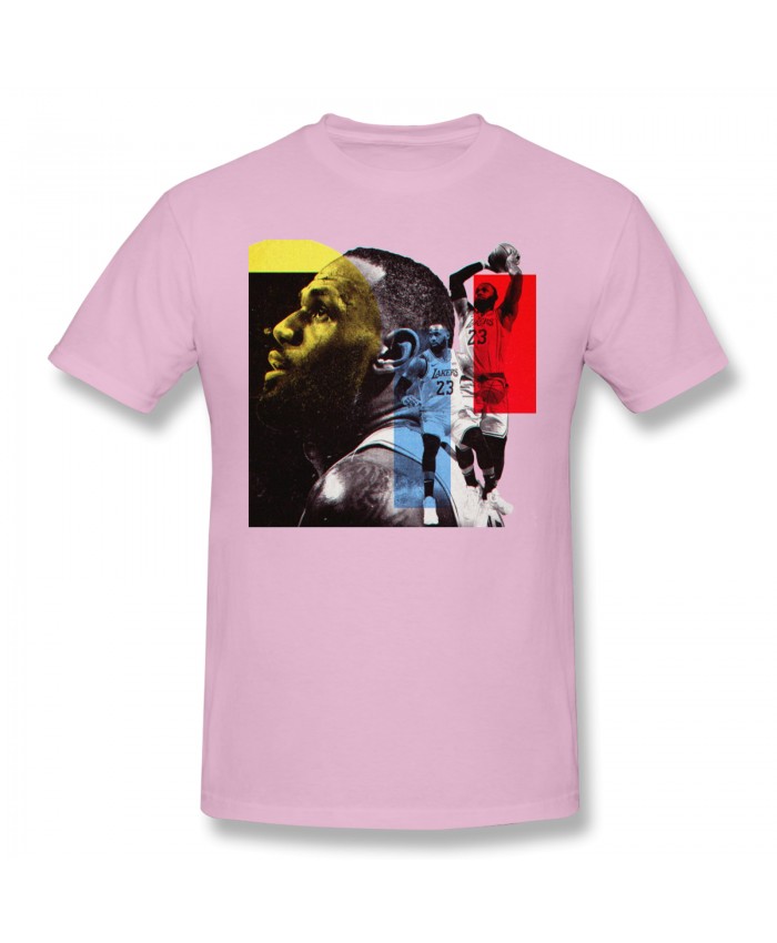 Beyonce And Lebron James Men's Basic Short Sleeve T-Shirt LeBron James Pink
