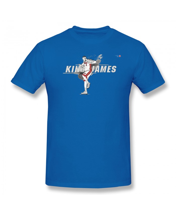 Bronny James 2020 Men's Basic Short Sleeve T-Shirt Lebron James THE KING Blue