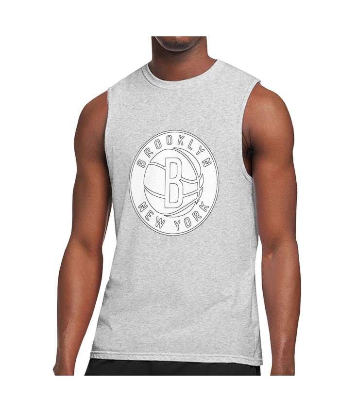 Brooklyn Nets Cavaliers Men's Sleeveless T-Shirt Brooklyn Nets BKN Gray