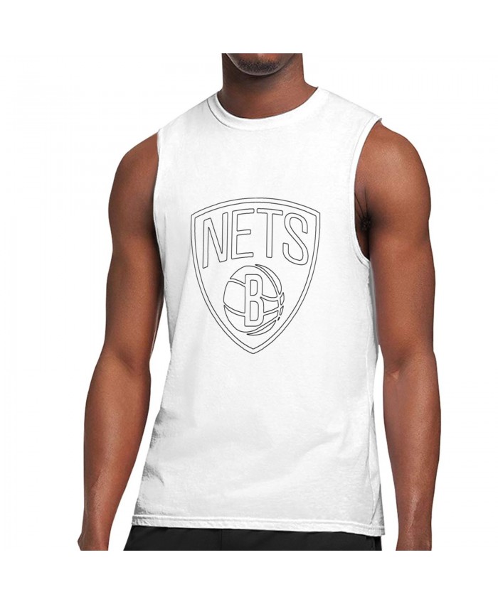 Brooklyn Nets La Clippers Men's Sleeveless T-Shirt Brooklyn Nets BKN White