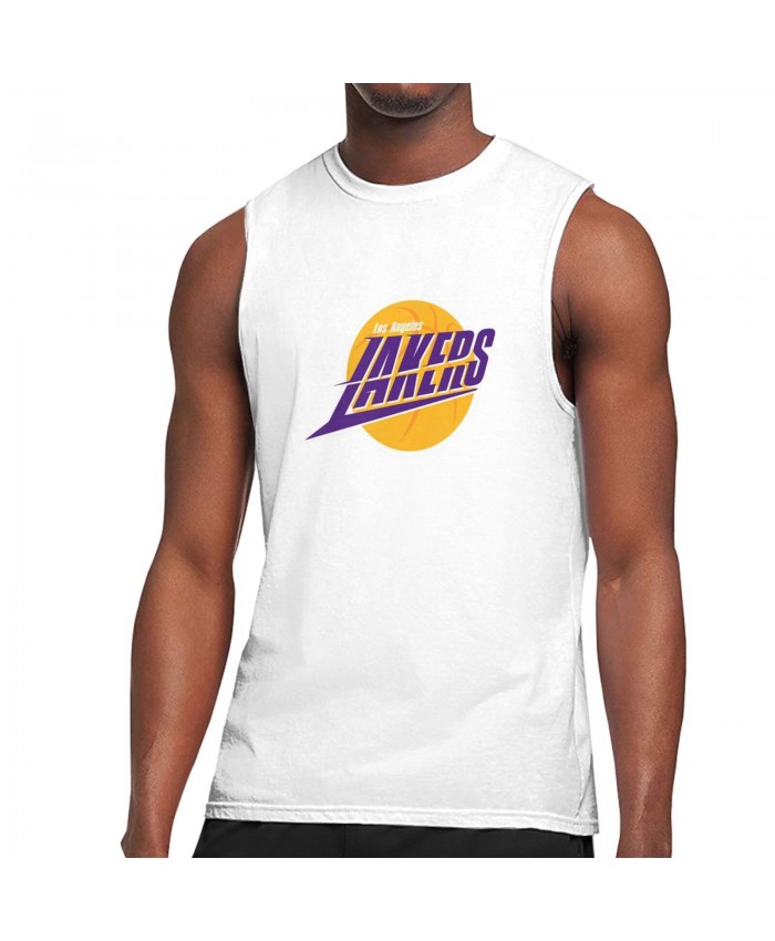 Bryce Aiken Men's Sleeveless T-Shirt Los Angeles Lakers LAL White