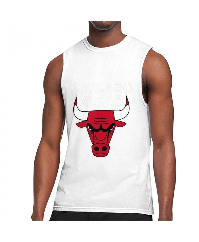 Bulls Chicago 1996 Men's Sleeveless T-Shirt Chicago Bulls CHI White