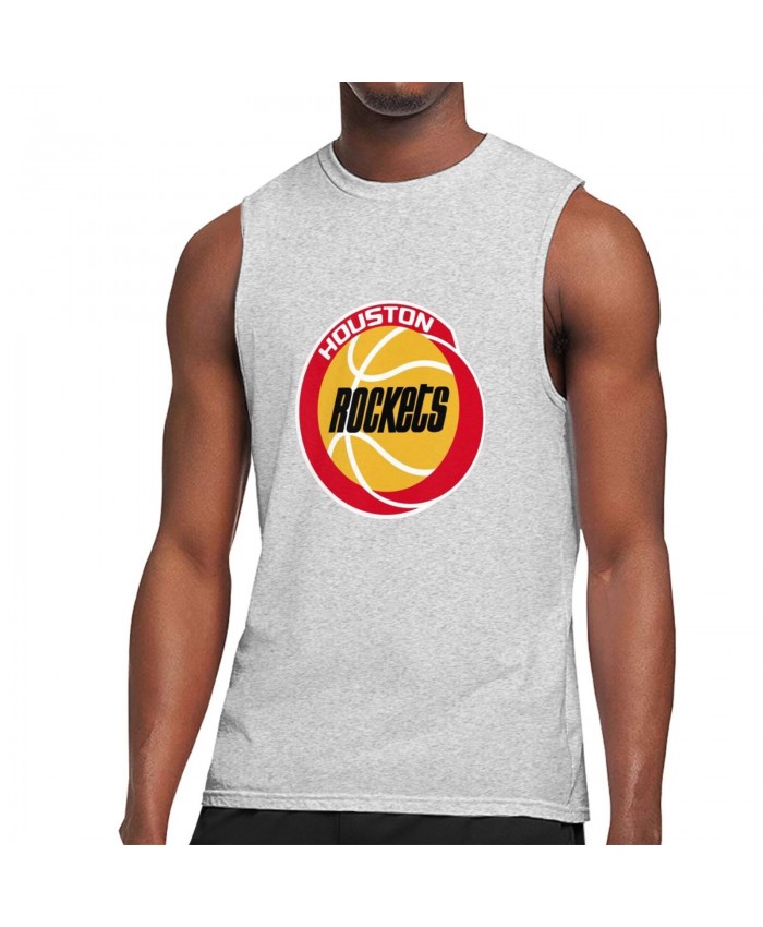 Butler Basketball Men's Sleeveless T-Shirt Houston Rockets Logo Gray