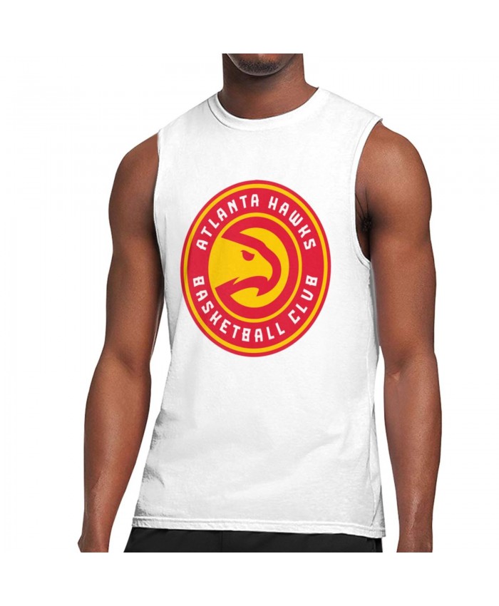 Campbell Basketball Men's Sleeveless T-Shirt Atlanta Hawks ATL-9 (1) White