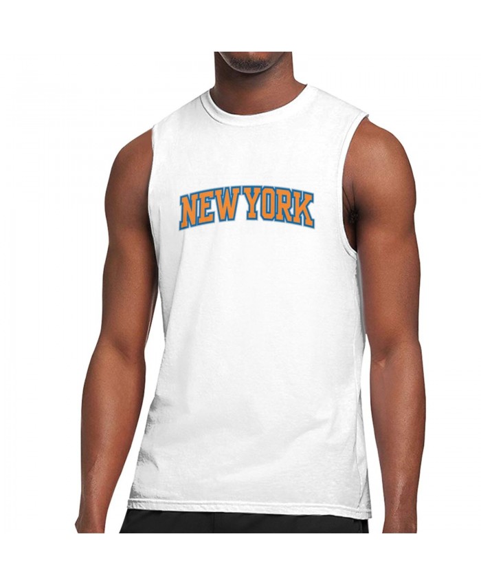 Carmelo Anthony Jersey New York Men's Sleeveless T-Shirt New York Knicks NYN White
