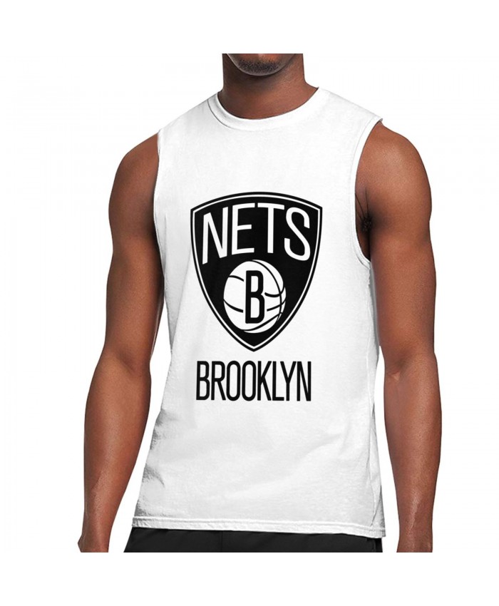 Cavs Nets Tickets Men's Sleeveless T-Shirt Brooklyn Nets BKN White