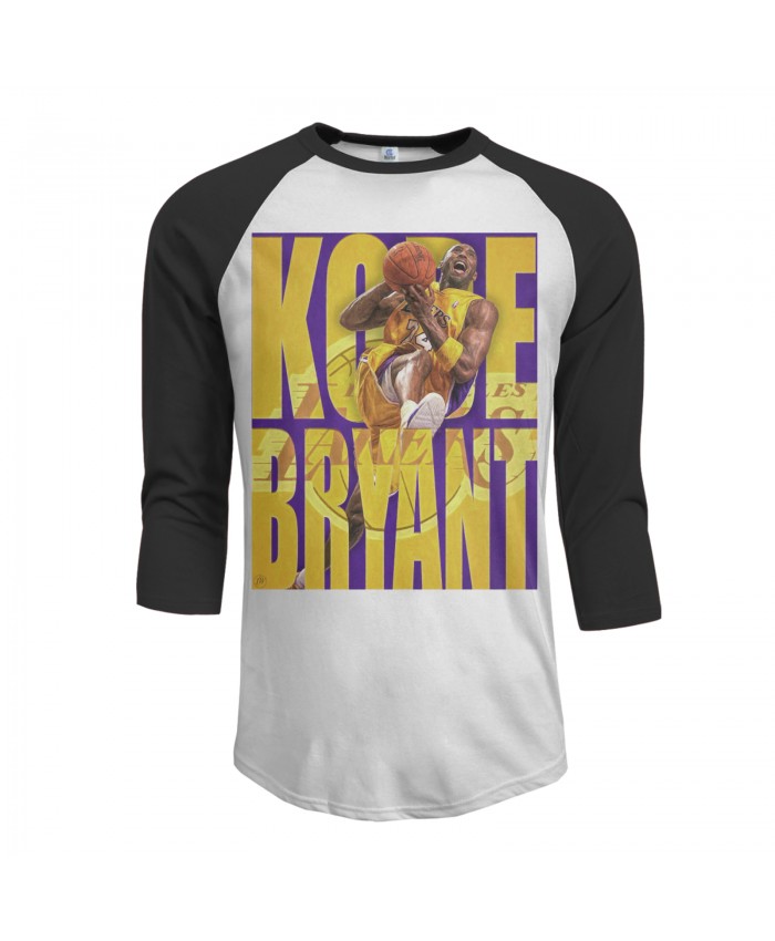 Celtics Rumors Men's Raglan Sleeves Baseball T-Shirts Kobe Bryant 24 Black