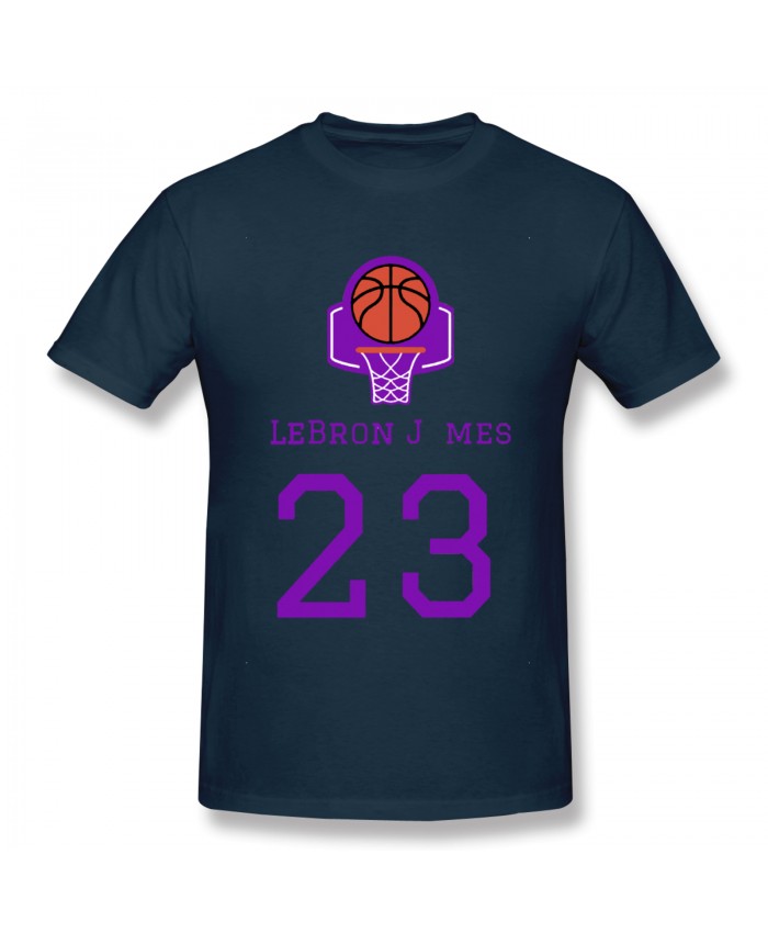 Champion Kobe Jordan Lebron Men's Basic Short Sleeve T-Shirt LeBron Lakers 23 Navy