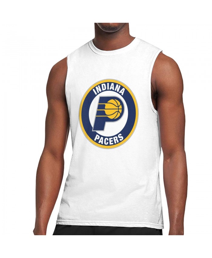 Charlotte Hornets Indiana Pacers Men's Sleeveless T-Shirt Indiana Pacers IND White