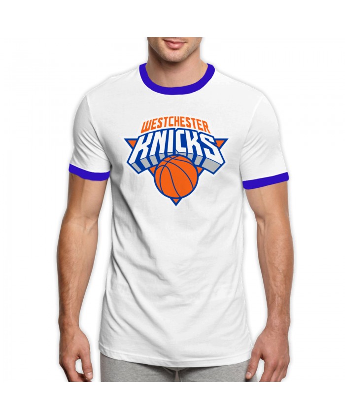 Chicago Bears News Men's Ringer T-Shirt New York Knicks NYN Blue