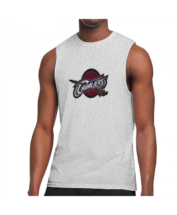 Cleveland Cavaliers Sponsors Men's Sleeveless T-Shirt Cleveland Cavaliers CLE) Gray