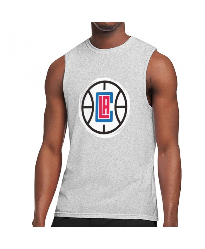 Clippers And The Lakers Men's Sleeveless T-Shirt Los Angeles Clippers LAC Gray