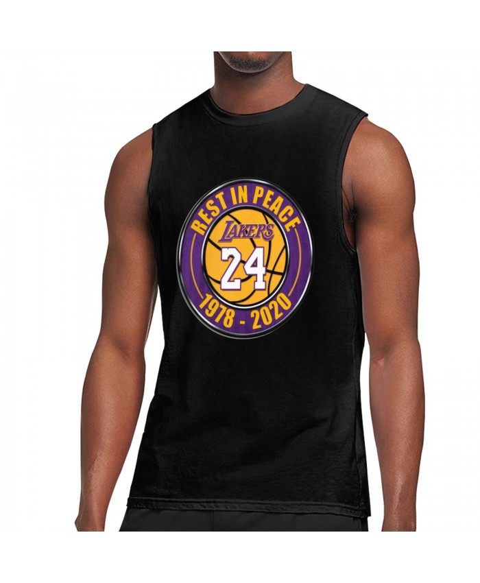 Clippers Serge Ibaka Men's Sleeveless T-Shirt Los Angeles Lakers LAL Black