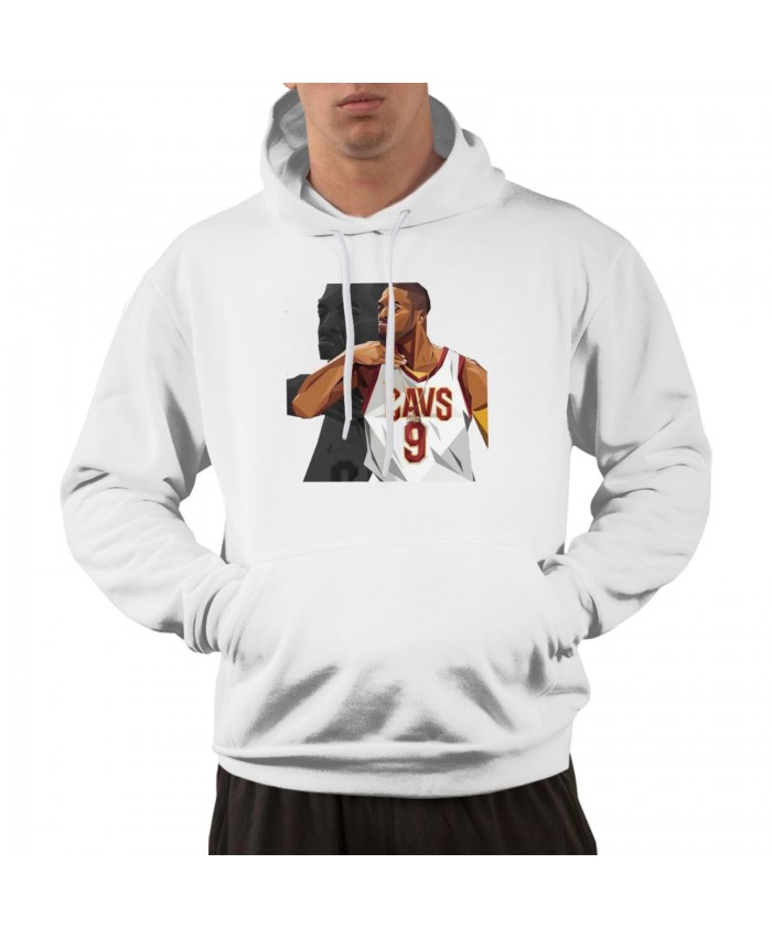 D Wade Band Aid Men's hoodie Dwayne Wade Cleveland Cavaliers White