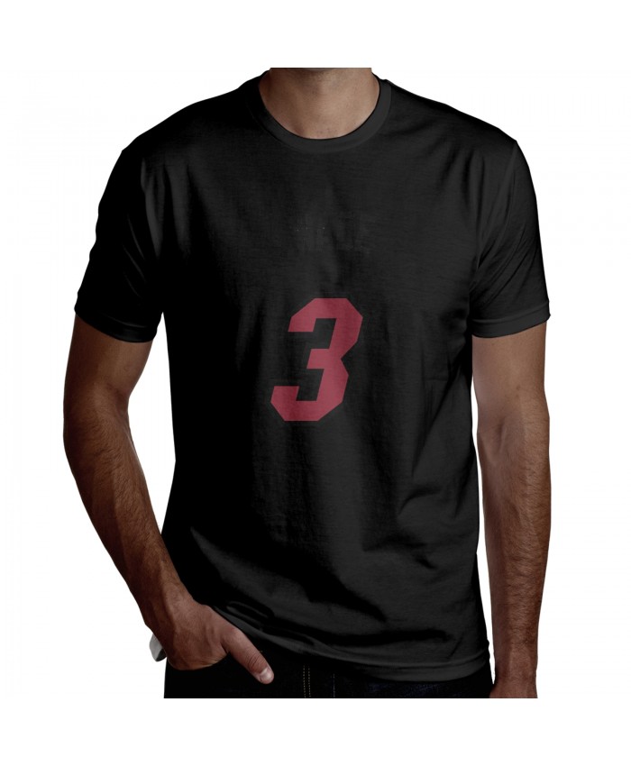 D Wade Cleveland Cavaliers Men's Short Sleeve T-Shirt Dwyane Wade Logo Black