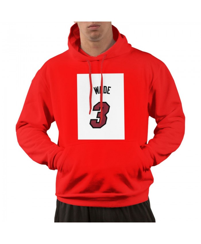 D Wade Heat Men's hoodie Dwyane Wade Logo Red