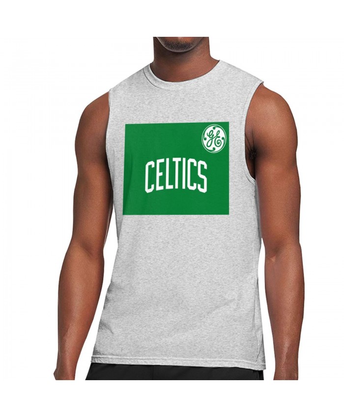 Danny Ainge Men's Sleeveless T-Shirt Boston Celtics CEL Gray