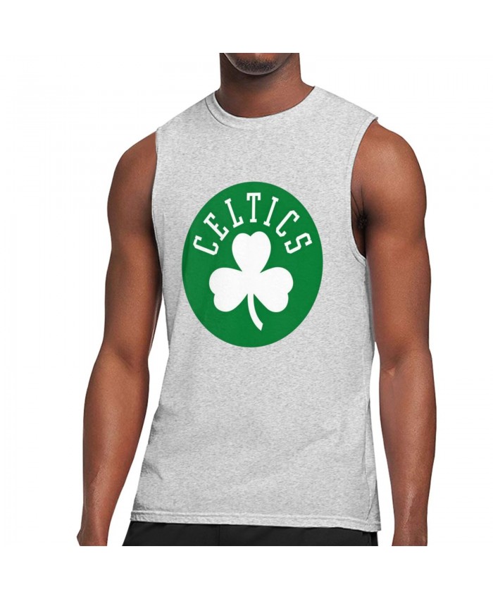 Danny Manning Men's Sleeveless T-Shirt Boston Celtics CEL Gray