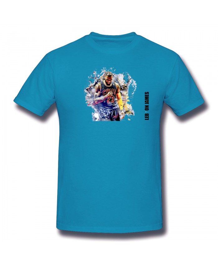 Dario Saric Men's Basic Short Sleeve T-Shirt LeBron James Spider Baby Blue