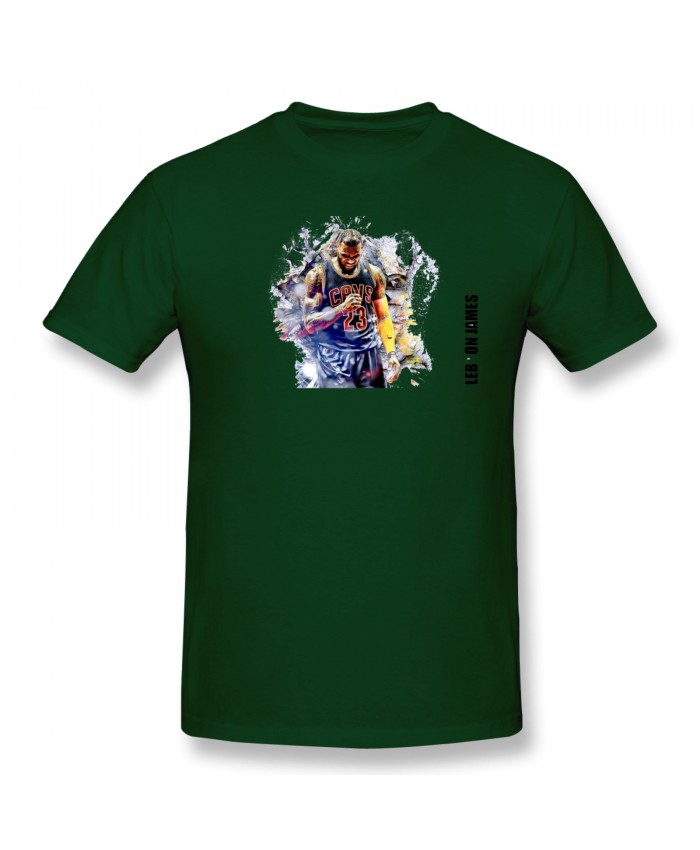 Darius Miles Men's Basic Short Sleeve T-Shirt LeBron James Forest Green