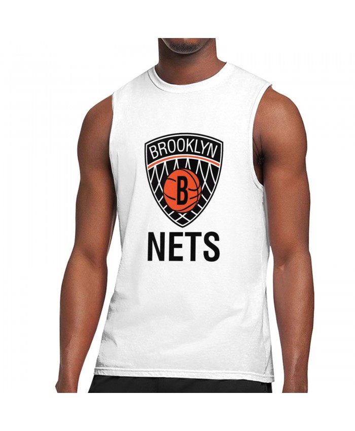 David Robinson Men's Sleeveless T-Shirt Brooklyn Nets BKN White