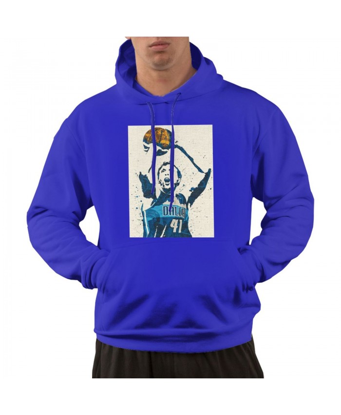 Dirk Lewinsky Men's hoodie Dirk Nowitzki Dallas Mavericks Blue
