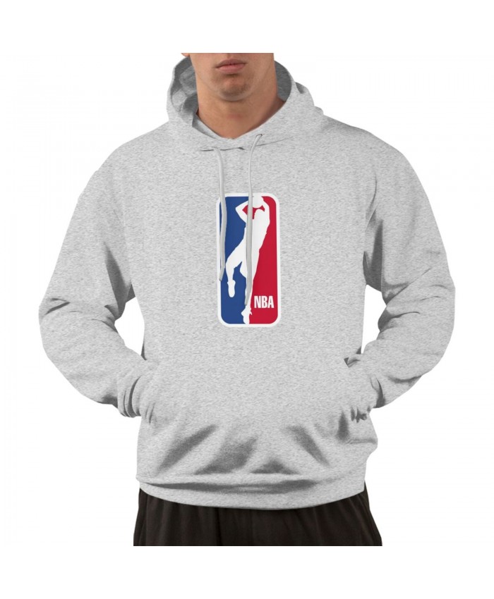 Dirk Nowitzki 41 Men's hoodie Dirk Nowitzki As The NBA Logo Gray