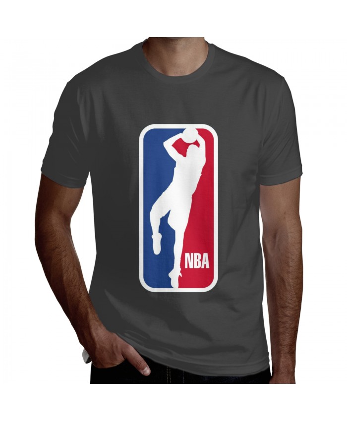 Dirk Nowitzki 41 Men's Short Sleeve T-Shirt Dirk Nowitzki As The NBA Logo Deep Heather